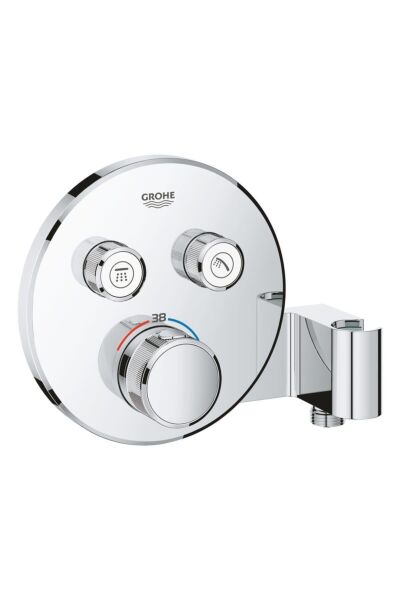 Grohtherm Smartcontrol Çift Valfli Akış Kontrollü, Ankastre Termostatik Duş Bataryası, Entegre
