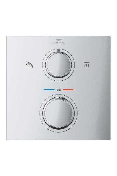 Allure Thermostat For Concealed Installation With 2 - Way Diverter Head Shower/hand Shower - 2