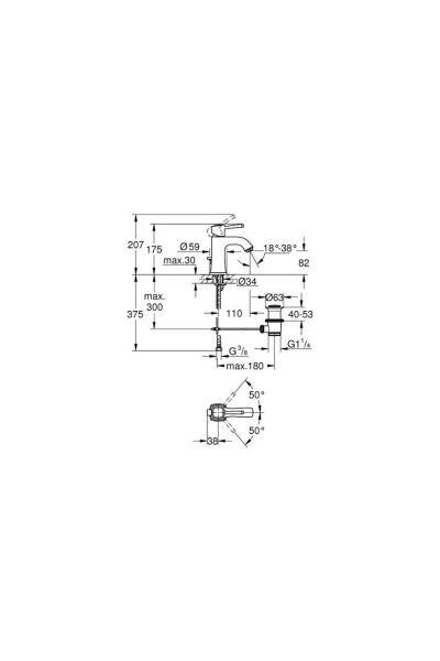 Grandera Lavabo Bataryası 1/2'' M-Boyut - 24369000