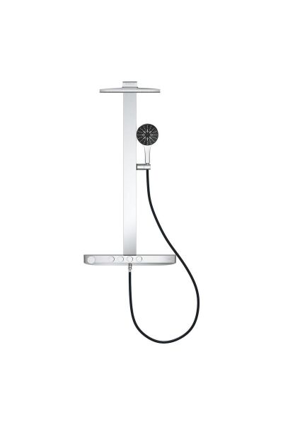 Rainshower Aqua Pure Duvara Monte Termostatik Bataryalı Duş Sistemi Siyah/Krom - 100964KI00