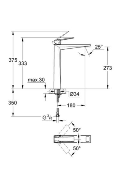 Allure Brilliant Lavabo Bataryası 1/2'' XL-Boyut - 24346000