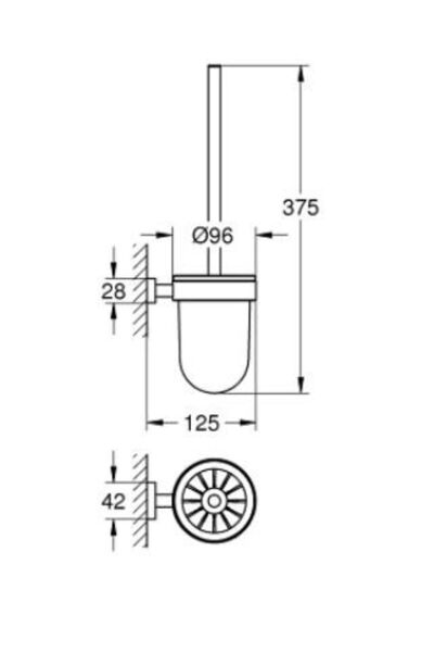 Essentials Cube Tuvalet Fırçası Seti - 40513AL1