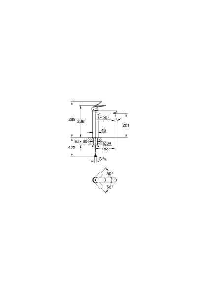 Eurocosmo Tek Kumandalı Lavabo Bataryası Xl 23921000