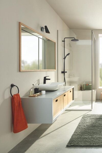 Eurosmart Lavabo Bataryası, Sifon Kumandalı, Mat Siyah - 233222433