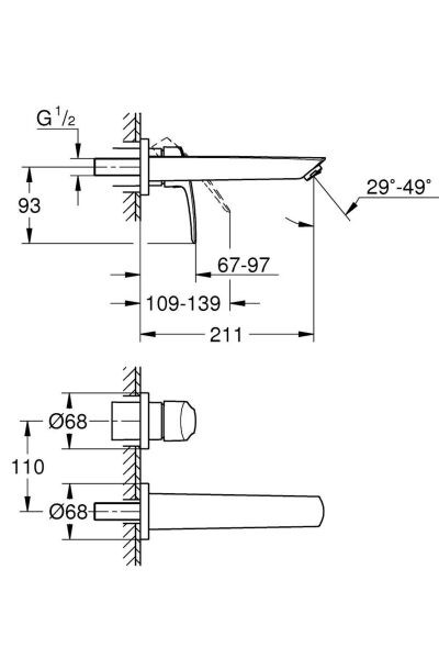Eurosmart Iki Delikli Lavabo Bataryası M-boyut - 29338003