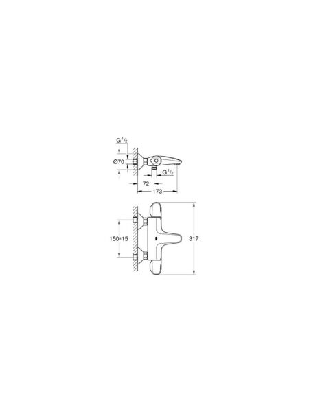 Grohtherm 1000 Termostatik Banyo Bataryası - 34816003