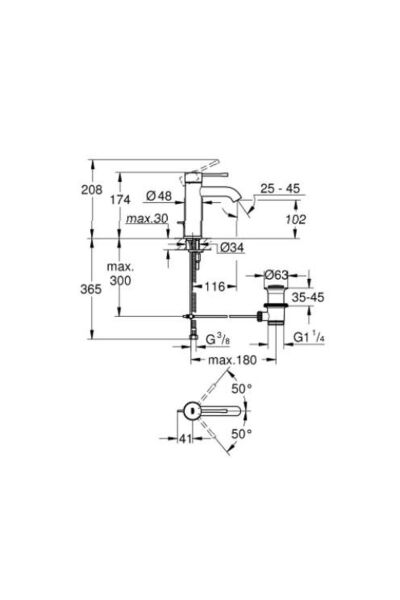 Essence Tek Kumandalı Lavabo Bataryası 1/2'' S-boyut - 24171dl1