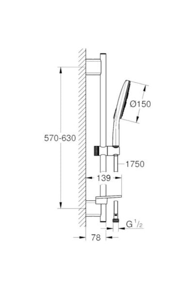 Rainshower Smartactive 3 Akışlı Sürgülü Duş Seti - 26592000